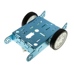 2wd mBot Aluminum Vehicle Kit - Blue (Including Engine and Wheel) 