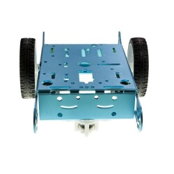 2wd mBot Aluminum Vehicle Kit - Blue (Including Engine and Wheel) - 3