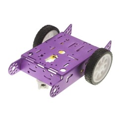 2wd mBot Aluminum Vehicle Kit - Purple (Including Engine and Wheel) - 1