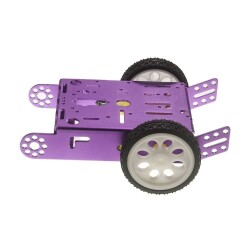 2wd mBot Aluminum Vehicle Kit - Purple (Including Engine and Wheel) - 2