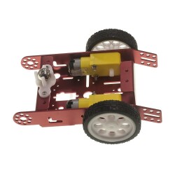 2wd mBot Alüminyum Araç Kiti - Kırmızı (Motor ve Tekerlek Dahil) - 3