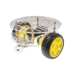 2WD Round Transparent Chassis Wheel Car Kit - 1
