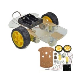 2WD Transparent Chassis Wheel Cart Kit 