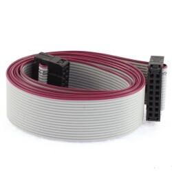 2x8 16 Pin Female-Female Flat Cable - 50cm 