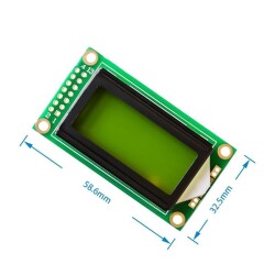 2X8 LCD Screen Green Display - 2