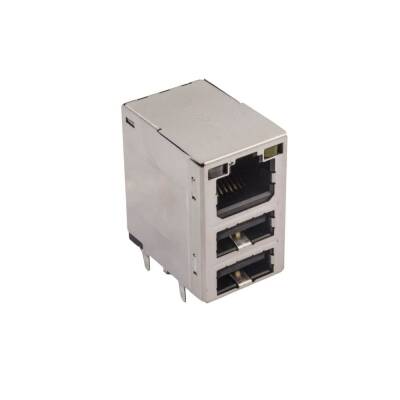 2xUSB-A 2.0 Dişi - 1xRJ45 Dişi Ethernet Port PCB Tipi - 1