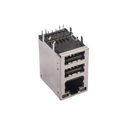2xUSB-A 2.0 Dişi - 1xRJ45 Dişi Ethernet Port PCB Tipi - 2