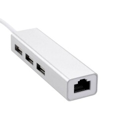 3 Port USB 2.0 Çoklayıcı + 100 Mpbs Ethernet USB Çevirici RJ45 - 2