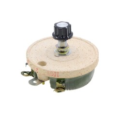 Potentiomètre Céramique 300 Ohm 200W - Rhéostat Variable Bobiné Avec Bouton - Gradateur Lumière Ou Vitesse Moteur