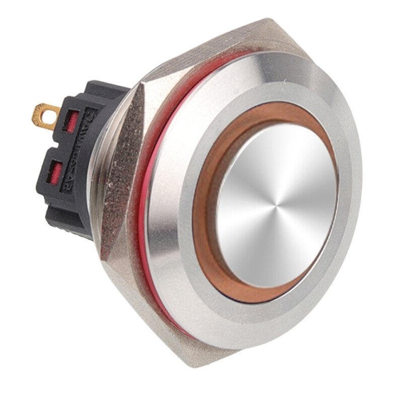  30b-g1z-e 30mm Çıkık Anahtarlı Işıklı Metal Buton - Sarı