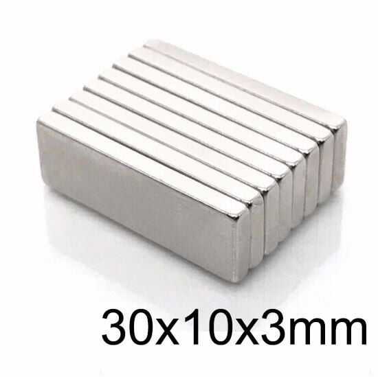  30x10x3mm Neodyum Güçlü Mıknatıs - Neodim Magnet