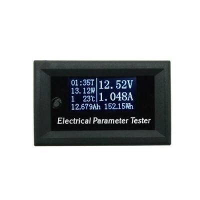 33V 3A 7in1 Dijital Voltmetre Ampermetre - Zaman Sıcaklık Watt Ölçer - 1
