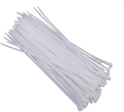 3.6mmx150mm Cable Tie White - 100 Pieces 