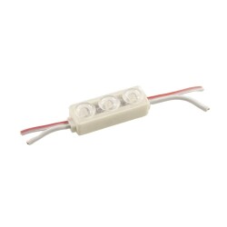 3'lü Mercekli Mini Modül Led - Beyaz 12V 0.5W - 1