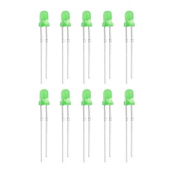3mm Green Led Package - 10 Pieces 