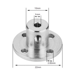 3mm Motor Bağlantı Aparatı - Alüminyum Göbek - 2