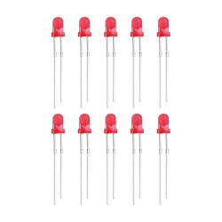 3mm Red Led Package - 10 Pieces 