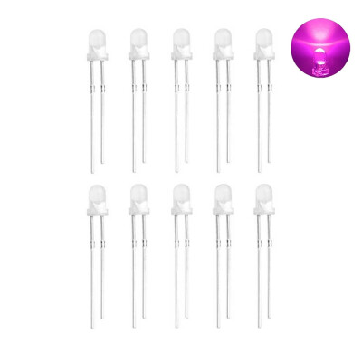 3mm Transparent Pink Led Package - 10 Pcs Motorobit - Motorobit.com