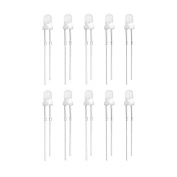 3mm White Led Package - 10 Pieces 