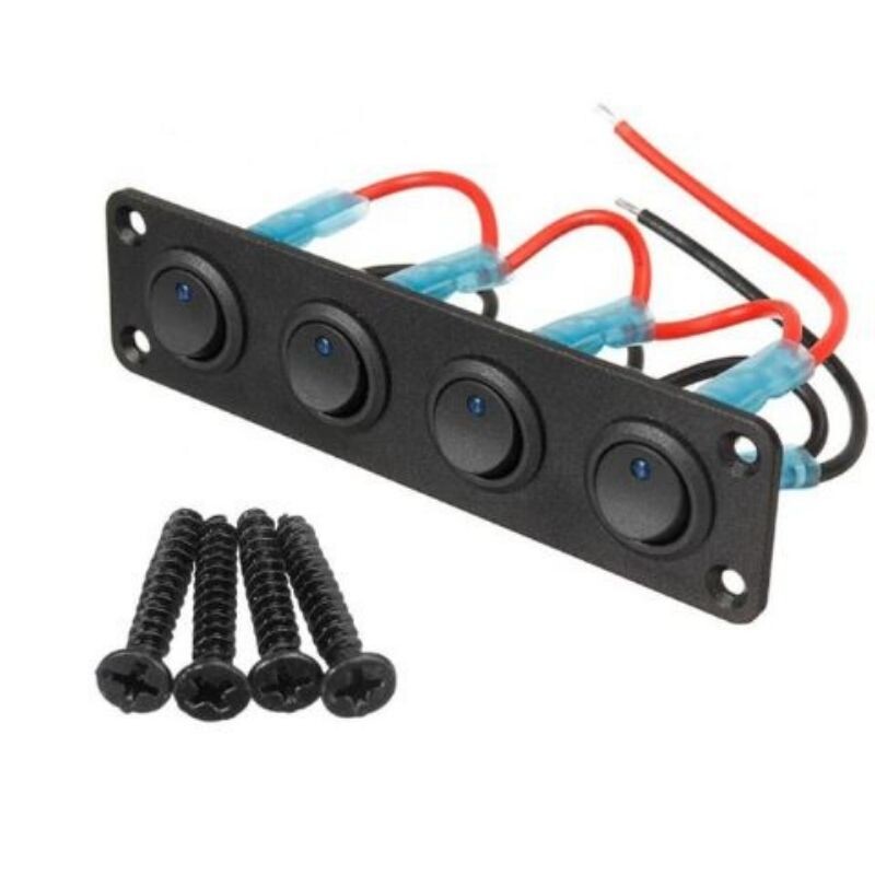4-Pin ON-OFF Blue Dot Light Switch Switch Panel 12V-24V Motorobit ...