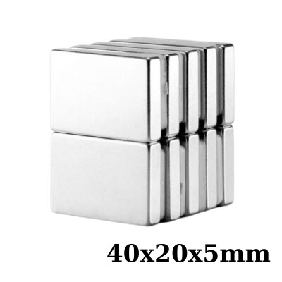 40x20x5mm Neodyum Güçlü Mıknatıs - Neodim Magnet - 1