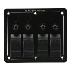 4'lü ON-OFF Kırmızı Işıklı Anahtar Switch Panel - Aşırı Akım Korumalı 