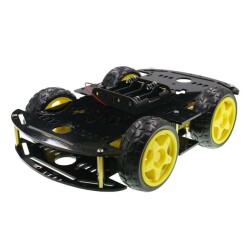 4WD Black Chassis Wheel Car Kit - 1