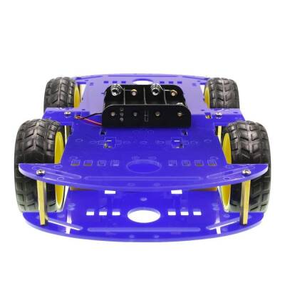 4WD Blue Chassis Wheel Car Kit - 2