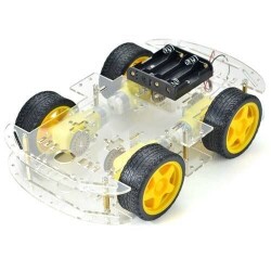 4WD Transparent Chassis Wheel Car Kit 