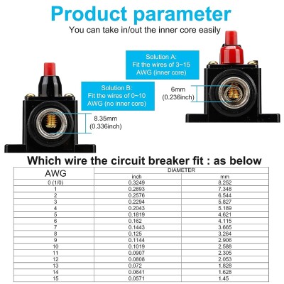 50A Car Amplifier Fuse Box - Circuit Breaker - 3