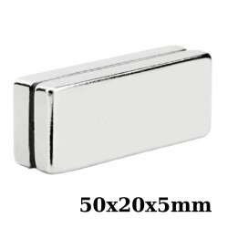 50x20x5mm Neodyum Güçlü Mıknatıs - Neodim Magnet 