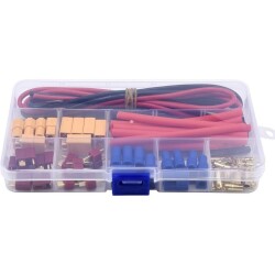 52 Pieces T-Plug/EC3/XT60 Male and Female Connector. Silicone Cable and Heat Shrink Tubing Set 