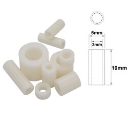 5x10mm Led Distans (Standoff) - Beyaz 