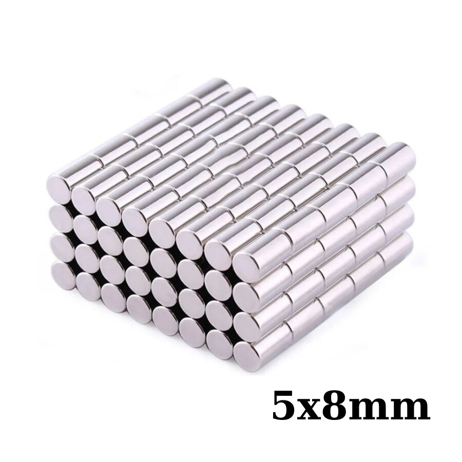  5x8mm Neodyum Güçlü Mıknatıs - Neodim Magnet
