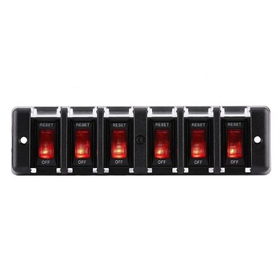 6-pin ON-OFF Red Light Switch Switch Panel 12V 16A Motorobit ...
