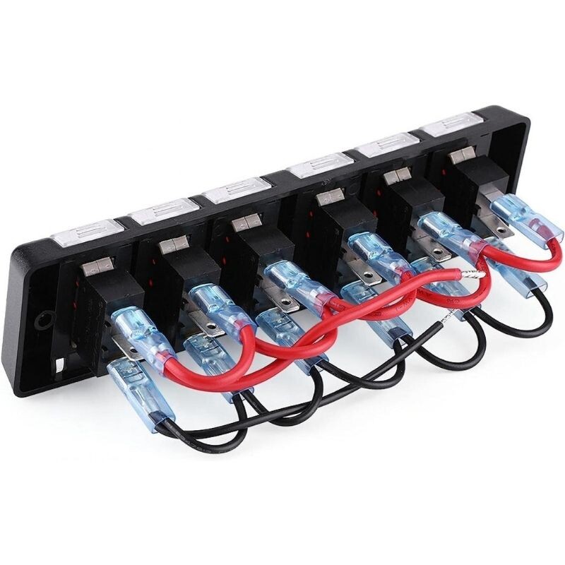 6-pin ON-OFF Red Light Switch Switch Panel 12V 16A Motorobit ...