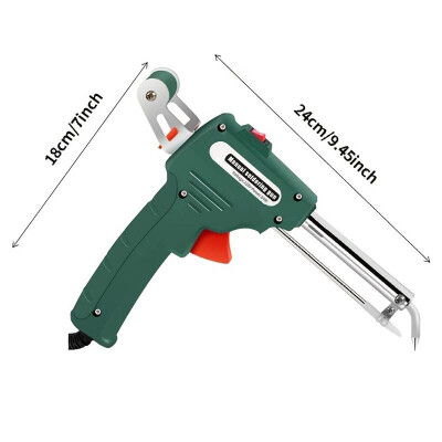 60W Bent Tip Green Gun Soldering Iron - With Solder Wire Feed - 4