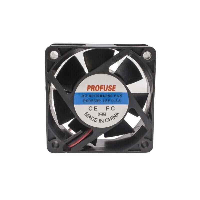  60x60x25mm 12v 0.20a Fan 2 Kablolu