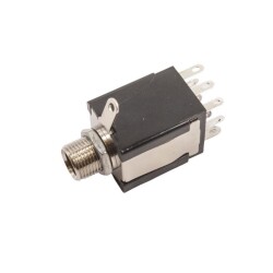 6.3mm Stereo Jack Female Chassis - Square Type 