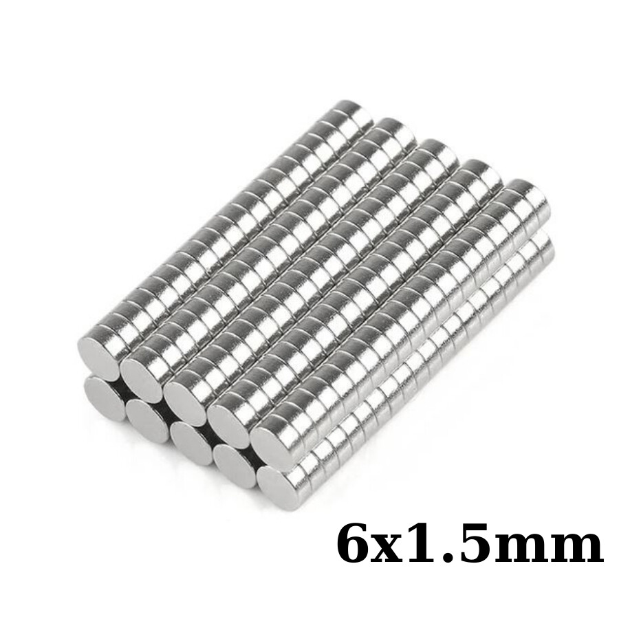  6x1.5mm Neodyum Güçlü Mıknatıs - Neodim Magnet
