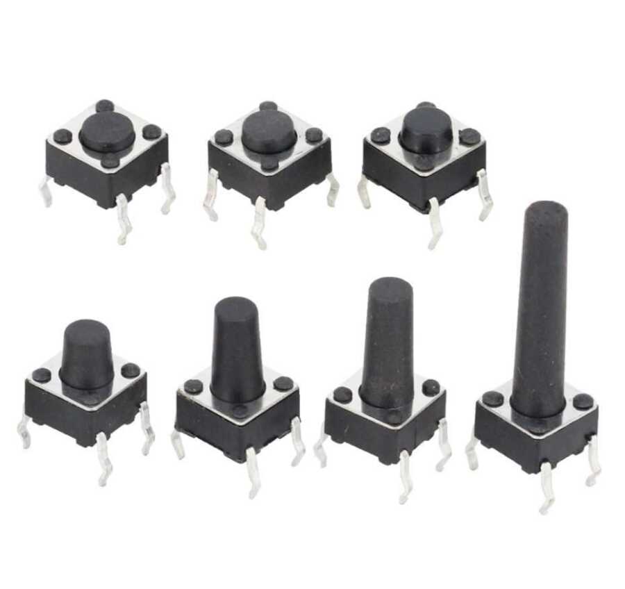  6x6x13mm 4 Pinli Push Buton - Tact Switch
