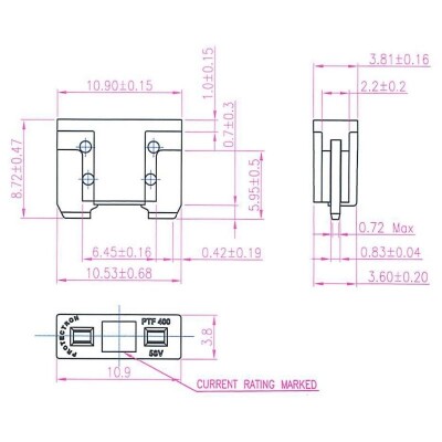 7.5A Mini Low Profile Auto Fuse - Bıçak Sigorta - 2