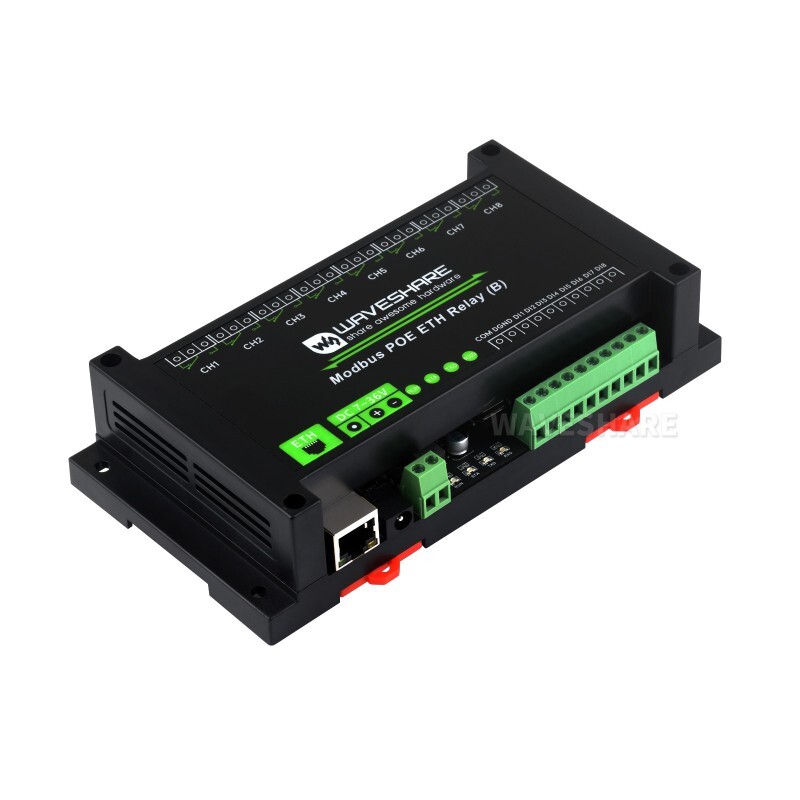  8 Kanallı Ethernet Röle Modülü (b) - Modbus Rtu/modbus Tcp Protokolü- Poe Ethernet Port