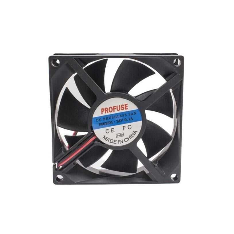  80x80x25mm 24v 0.10a Fan 2 Kablolu