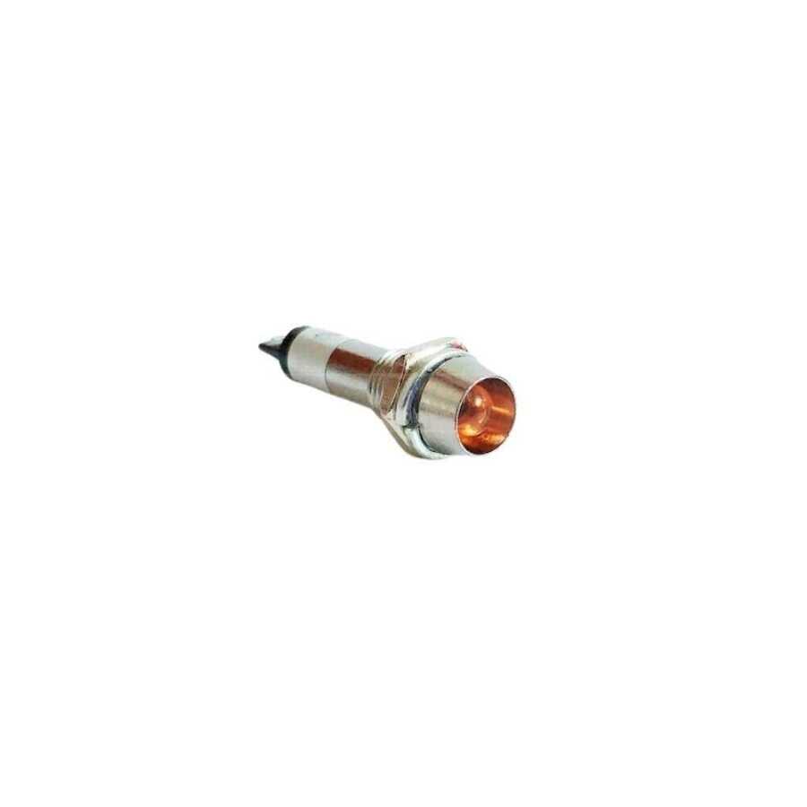  8mm 220v Metal Sinyal Lambası - Sarı