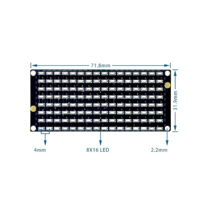 8x16 I2C Dot Matrix Led Modülü - 3