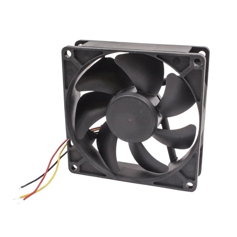  92x92x25mm 12v 0.26a Fan 3 Kablolu - Siyah
