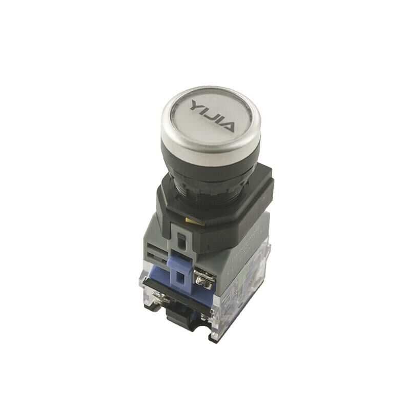  Anahtarlı Push Buton 220v Beyaz Işıklı Yj139-la38