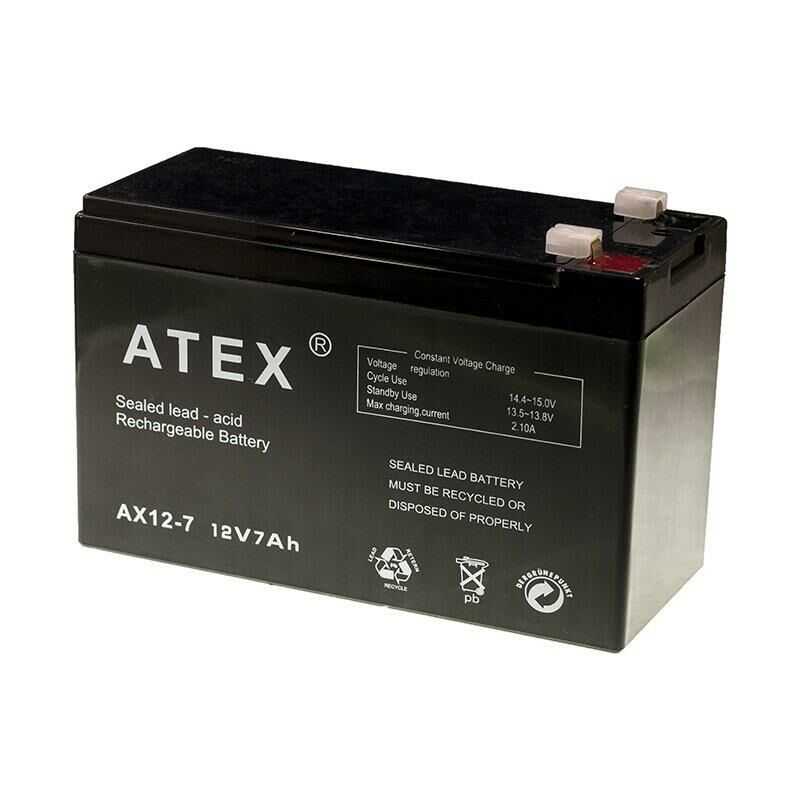 Atex 12V 7Ah Akü Akü Atex - Motorobit.com