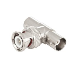 BNC Male to Female Female T Connector 